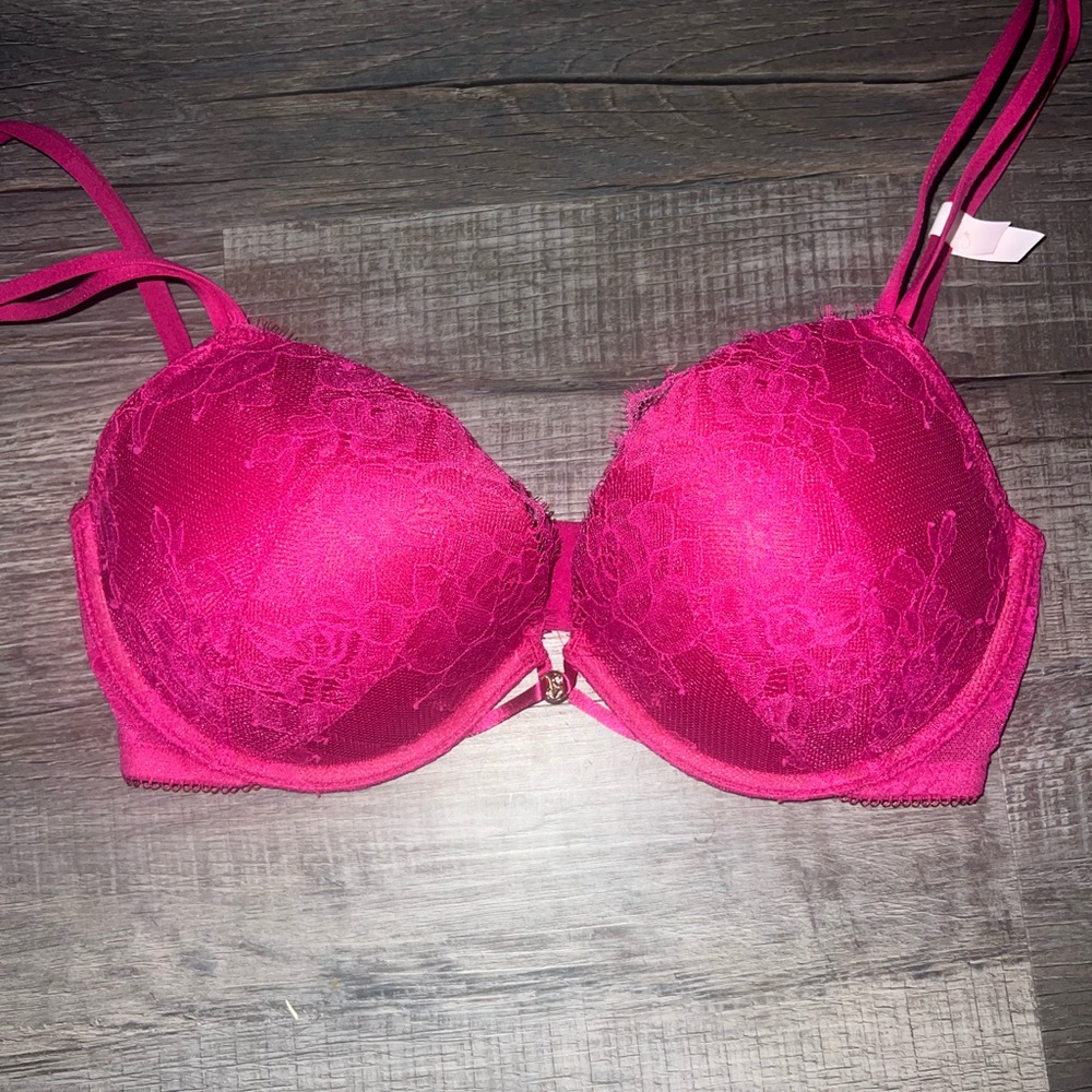 Victoria's Secret Fuchsia Push Up -Lace Bra